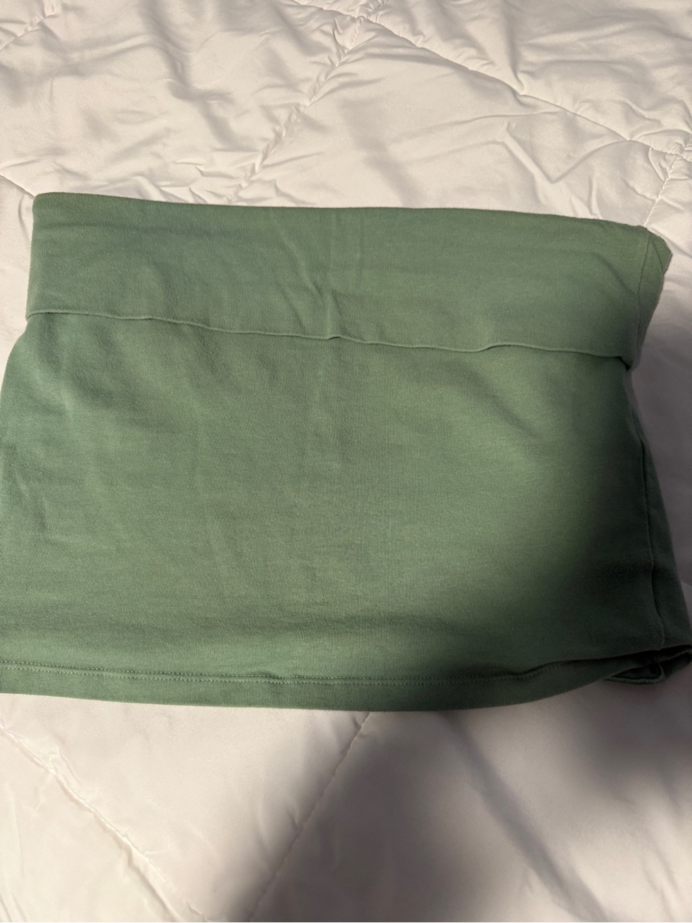 American Eagle Outfitters Sage Green Fold-Over Crop Top
